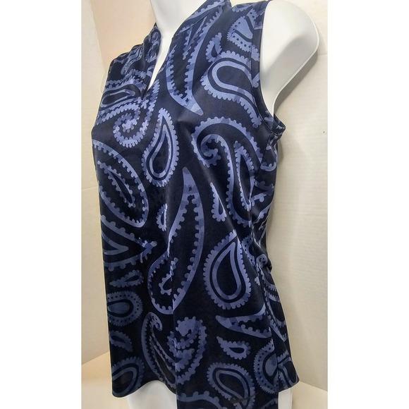 Nike Dri-FIT Victory Golf Polo Sleeveless Obsidian Paisley Print SZ XS‎ - Picture 2 of 9